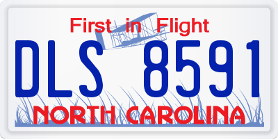 NC license plate DLS8591