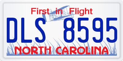 NC license plate DLS8595