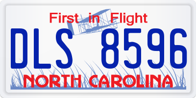 NC license plate DLS8596