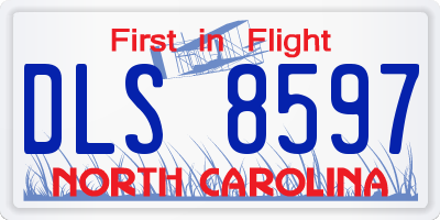 NC license plate DLS8597