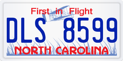 NC license plate DLS8599