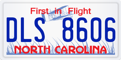 NC license plate DLS8606