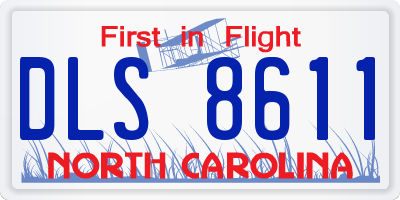 NC license plate DLS8611