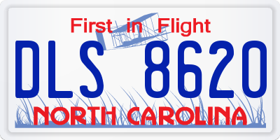 NC license plate DLS8620