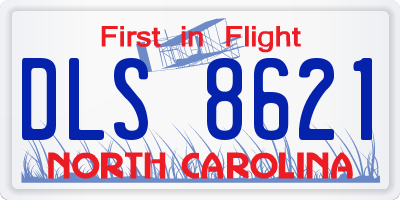 NC license plate DLS8621