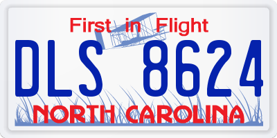 NC license plate DLS8624