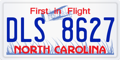 NC license plate DLS8627