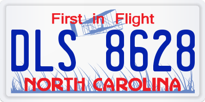 NC license plate DLS8628