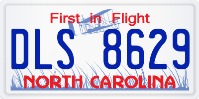 NC license plate DLS8629