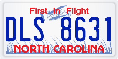 NC license plate DLS8631