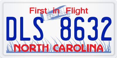 NC license plate DLS8632