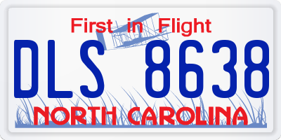 NC license plate DLS8638