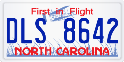 NC license plate DLS8642