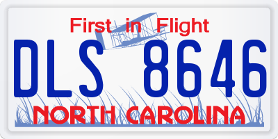 NC license plate DLS8646