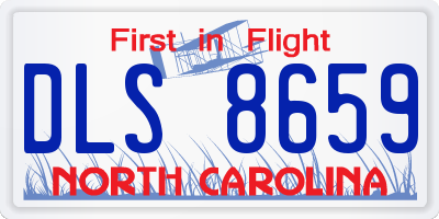NC license plate DLS8659