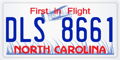 NC license plate DLS8661