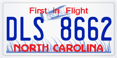 NC license plate DLS8662
