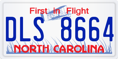 NC license plate DLS8664