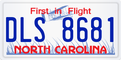 NC license plate DLS8681