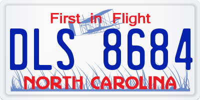 NC license plate DLS8684