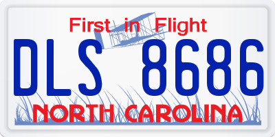 NC license plate DLS8686
