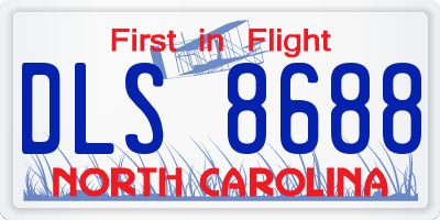 NC license plate DLS8688