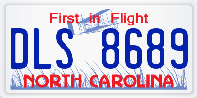NC license plate DLS8689