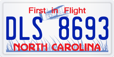 NC license plate DLS8693