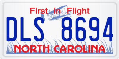 NC license plate DLS8694