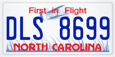 NC license plate DLS8699