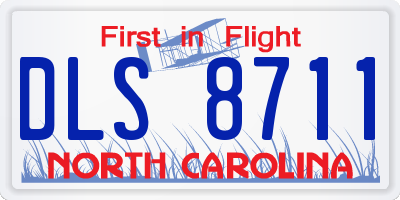 NC license plate DLS8711