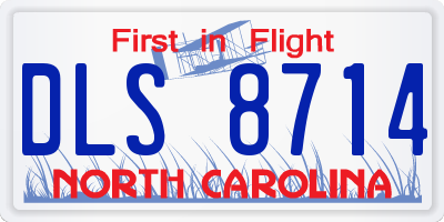NC license plate DLS8714