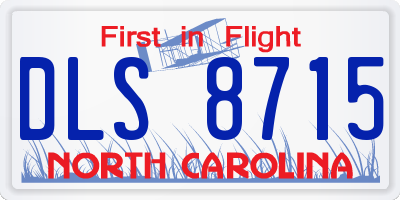NC license plate DLS8715