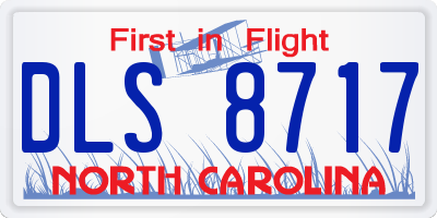 NC license plate DLS8717