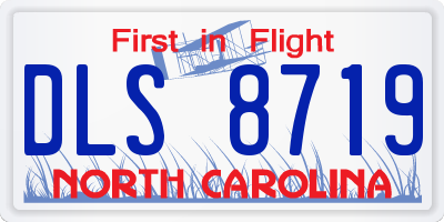 NC license plate DLS8719
