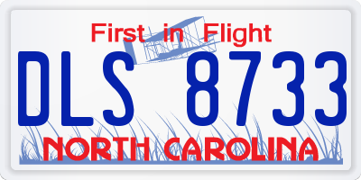 NC license plate DLS8733