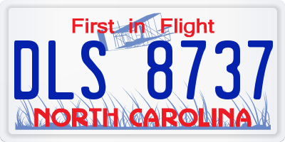 NC license plate DLS8737