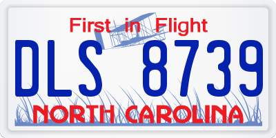 NC license plate DLS8739