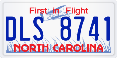 NC license plate DLS8741