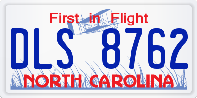 NC license plate DLS8762