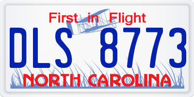 NC license plate DLS8773
