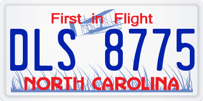 NC license plate DLS8775