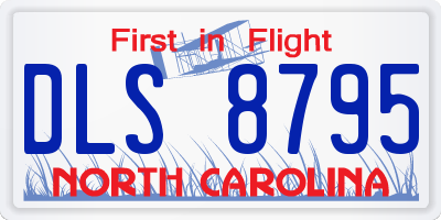 NC license plate DLS8795