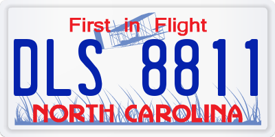 NC license plate DLS8811