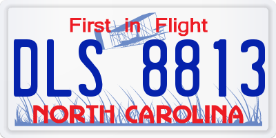 NC license plate DLS8813
