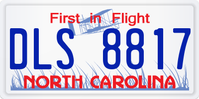 NC license plate DLS8817