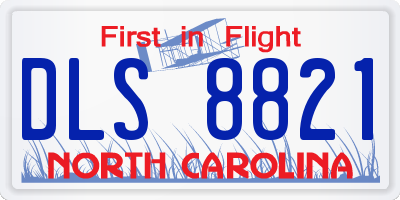 NC license plate DLS8821
