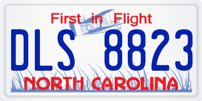 NC license plate DLS8823