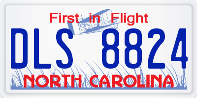NC license plate DLS8824