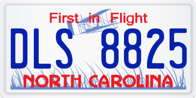 NC license plate DLS8825